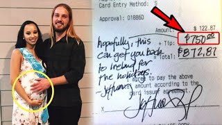 A Waiter Was Surprised To Receive A  $750 Tip From A So He Can Travel Home With His New Baby