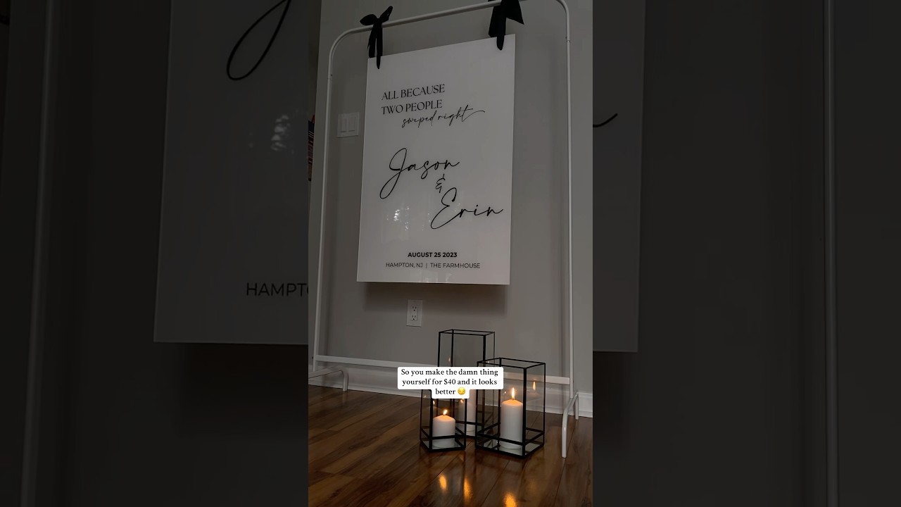 DIY Large Acrylic Wedding Signs!