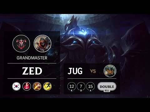 Zed Jungle vs Olaf - KR Grandmaster Patch 9.9