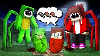 How Baby JJ and Mikey Were Adopted By NIGHT MONSTERS Mikey and JJ in Minecraft? - (Maizen)