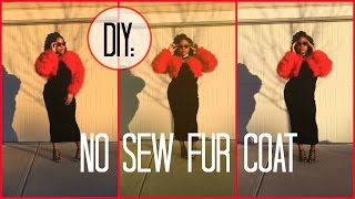 NO SEW FUR COAT DIY | Be My Valentine Collab With StylishBre