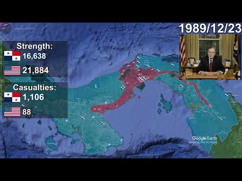 U.S. Invasion of Panama in 45 seconds using Google Earth