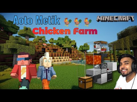 Semu Gaming yt - minecraft fully automatic chicken farm 😊  | Minecraft Xbox game | Minecraft mods