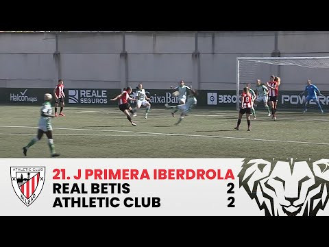 Imagen de portada del video ⚽ Resumen I J21 Primera Iberdrola I Real Betis 2-2 Athletic Club I Laburpena