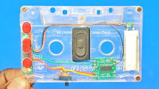 I used an old Bluetooth earphone to turn an old cassette into a mini Bluetooth speaker