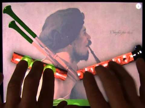 Säckpipa for iPad - Playing along with a music track