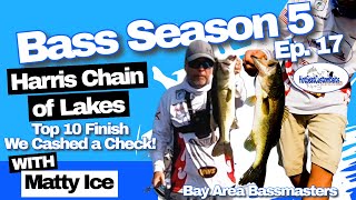 Harris Chain Bass Tournament Top Ten Finish We Cashed a Check!