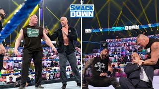 WWE SmackDown Brock Lesnar Return And Attack Roman Reigns & paul heyman ! Brock Help Adam Pearce