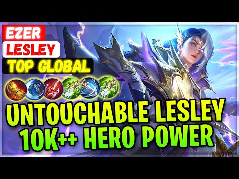 Untouchable Sniper! Lesley 10K++ Hero Power [ Top Global Lesley ] Ezer - Mobile Legends Emblem Build