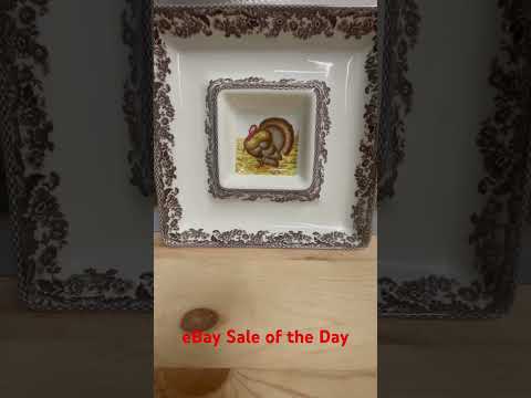 Neat Spode Chip and Dip Woodland Turkey #ebay #ebayreseller #spode #ebaysaleoftheday
