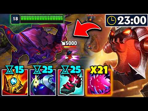 I broke the Cho'Gath stack RECORD with this Haste build (21 STACKS AT 23 MINUTES)