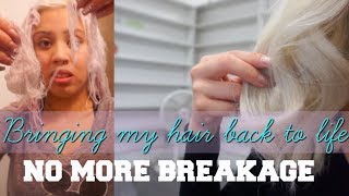 REVIVING MY HAIR AFTER BLEACH FAIL- APHOGEE TWO STEP PROTEIN TREATMENT