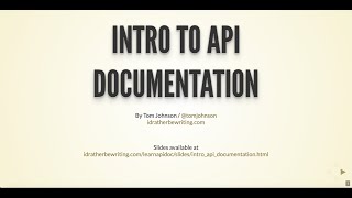 Download the video "Intro to API documentation"