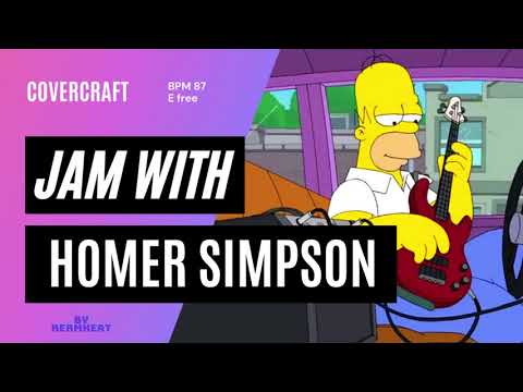 Jam with Homer Simpson's Bass "Covercraft" Tempo BPM 87 - E free - #backingtrack #jamwith -