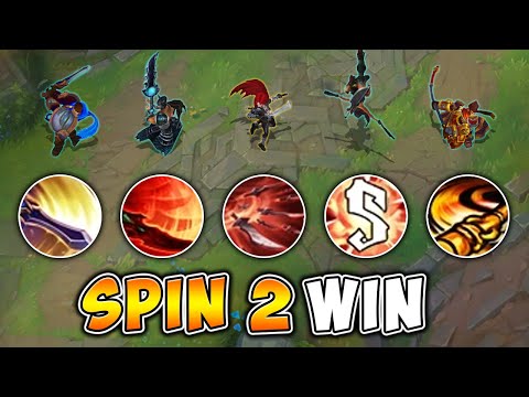 WE PLAYED THE SPIN 2 WIN COMP! (ALL 5 CHAMPS SPIN ON THE ENEMY)