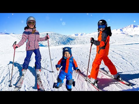 Daina and Roma Go on ski vacation in the French AlPS - family fun trip