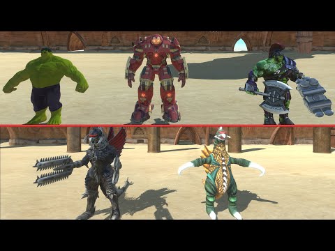 - 2X GIGAN VS 3x HULK AT THE ARENA - Animal Revolt Battle Simulator