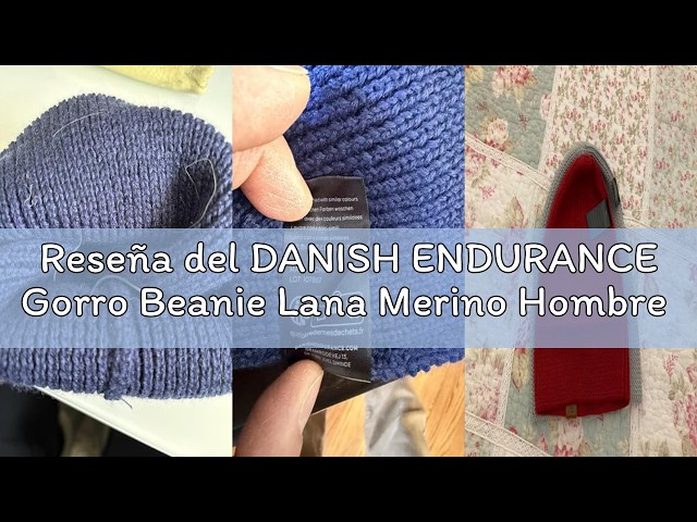 Vídeo relacionado con DANISH ENDURANCE Gorro Beanie Lana Merino Hombre y Mujer, Gorro Invierno Suave y Elástico, Materiales Reciclados