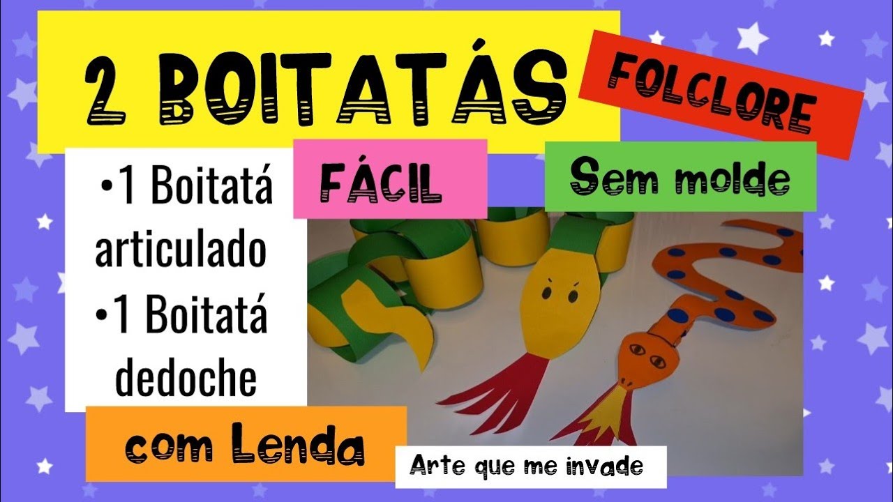 2 ATIVIDADES fáceis FOLCLORE LENDA BOITATÁ para EDUCAÇÃO INFANTIL- sem molde - ARTE online