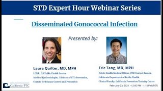 STD Expert Hour Webinar - Disseminated Gonococcal Infection (DGI)