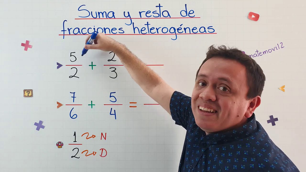 Suma y resta de fracciones con diferente denominador (heterogéneas) | Truco |