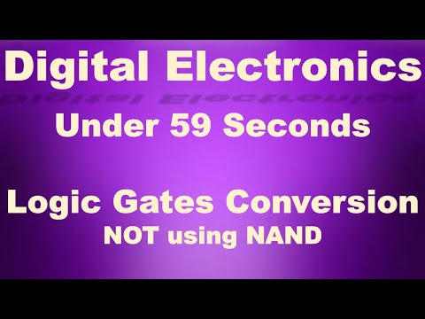 NOT using NAND | logic gate conversion | Digital Electronics under 59 seconds | VLSI Academy