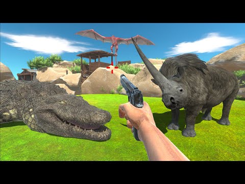 Dinosaur Camping | I Finding and Hunting Prehistoric Mammals - Animal Revolt Battle Simulator