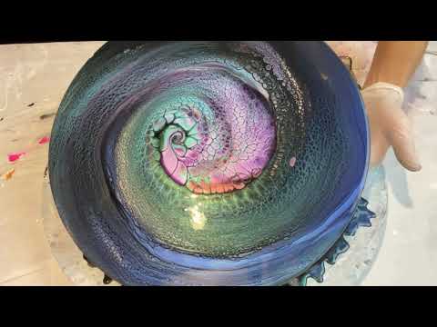140. Sheleeart Australian Fluid Artist - Galactic Spin Swipe