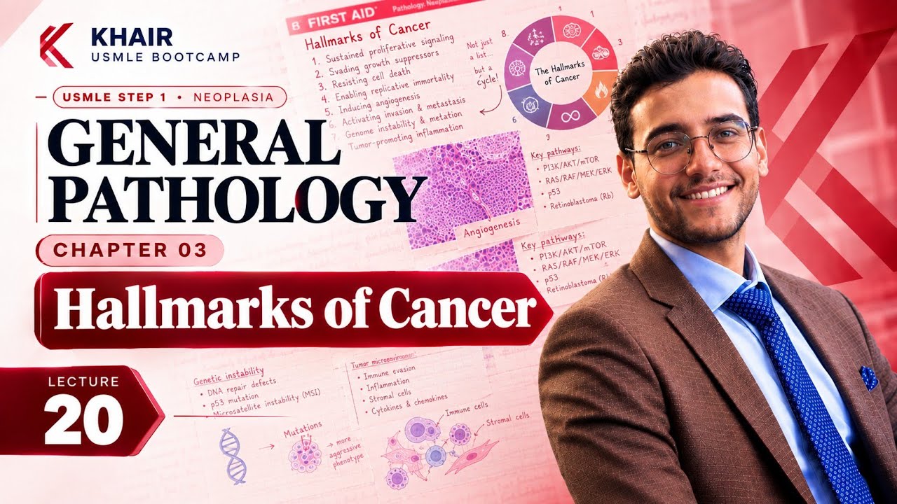 GENERAL PATHOLOGY 20 (Hallmarks of cancer) | DR KHAIR USMLE STEP 1 