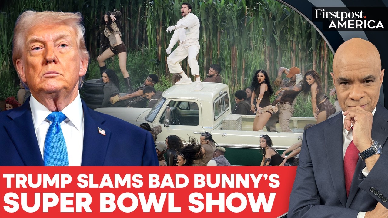 Trump Criticises Bad Bunny’s Super Bowl Halftime Show: Show a Slap to US | Firstpost America 