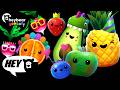 Hey Bear Sensory - Birthday Dance Party! - Dancing Fruit - Fun Animation and Upbeat Music!