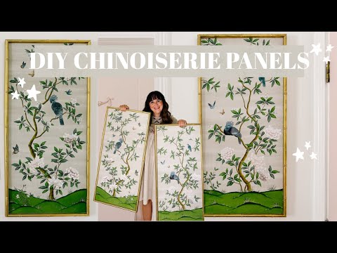 Framed Chinoiserie Panels |. Make your OWN Framed and Bamboo trim!