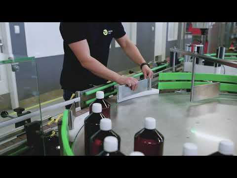 Hemiline 40. Filling, capping and labelling line for chemical and household products. 🇧🇪