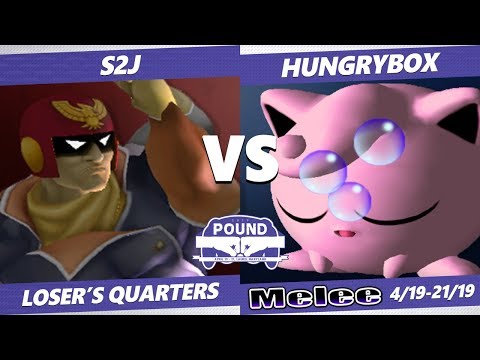 Pound 2019 SSBM - HLCG S2J (Falcon) VS Liquid Hungrybox (Puff) Smash Melee Loser's Quarterfinals