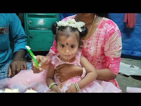 SAISHA 💜😍💕 Birthday Cake Cutting Video #villagegalatta #love #subscribemychannel 