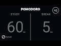 60 / 5  Pomodoro Timer - 4 hours study || No music - Study for dreams - Deep focus - Study timer