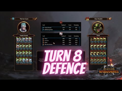 Turn 8 Carnage: Kislev vs 4 Clan Moulder Armies  Legendary Survival Warhammer III