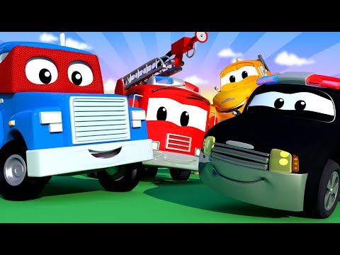 Auto City con Tom La Grúa, Carl Super Camión y La Super Patrulla - Dibujos animados - LIVE 🔴