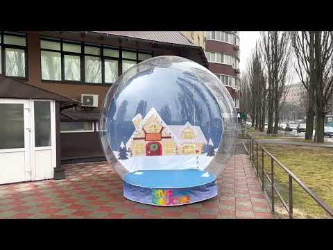 Бабл-хаус 500 см, интерактивный надувной аттракцион с летающими шариками - фото 1 - id-p1068569475