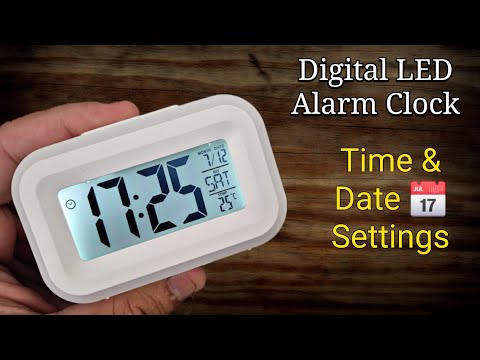 Digital Clock Time & Date Settings | How To Set Digital Clock with Alarm & Temperature