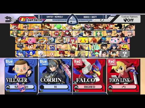 Sm4sh@Mines 82 - SAMFISH + NS|Miiself Vs. BigRed + Dusty - Doubles Winners Semifinals