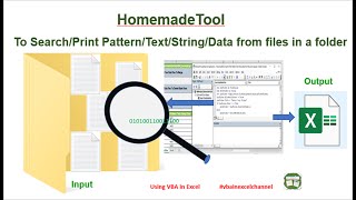 HomemadeTool Search | Print Pattern | Text | String | Data from text files by VBA In Excel