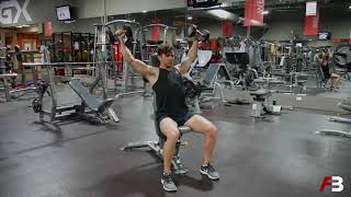 Seated Dumbbell Diagonal Shoulder Press exercise video thumbnail