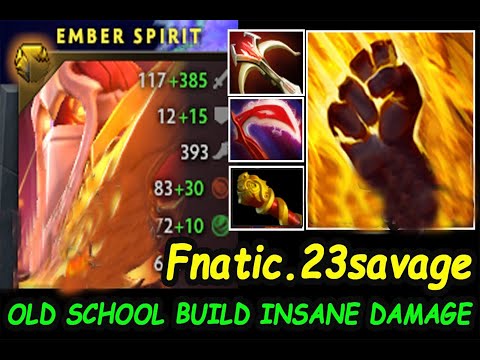 FNATIC 23 SAVAGE SAFE LANE EMBER SPIRIT|GG BUILD VERY EASY|16 KILLS|