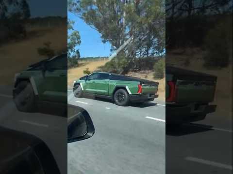 Tesla Cybertruck wrapped as a Toyota Tundra #shorts