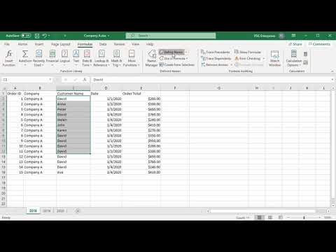 How to Create Named Range in Excel - Office 365