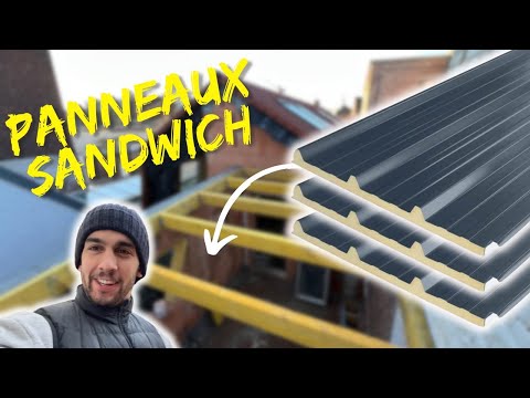 POSE DE PANNEAUX SANDWICH - Toiture panneaux isolants & charpente - VLOG Rénovation #20