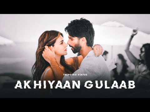 Akhiyaan Gulaab Song Status🥰💞 | Teri Baaton Mein Aisa Uljha Jiya Status💗 | Shahid Kapoor | Mitraz