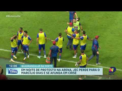 Em noite de protestos na Arena, JEC perde para o Marcílio Dias e se afunda em crise