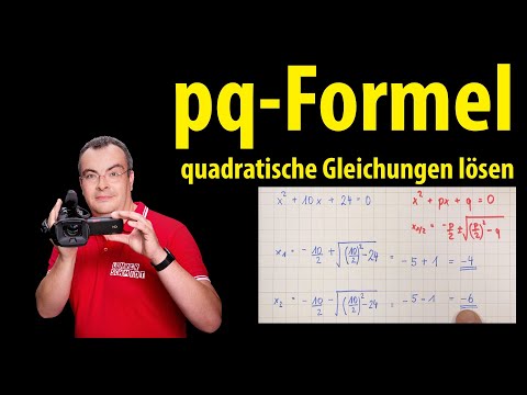 PQ Formel - quadratische Gleichungen - Nullstellen berechnen | Lehrerschmidt